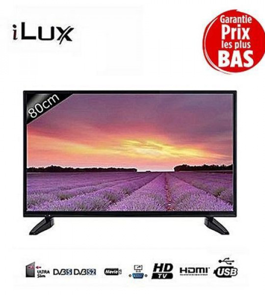 ILUX TV LED - 32" FHD - NOIR - REF: TV ILUX 32’’ Categorie: TV . Sous-Catégorie: TV ILUX - Télévisions