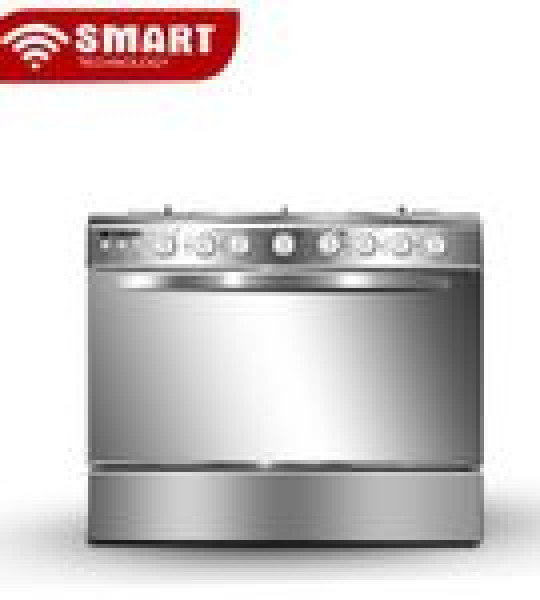 CUISINIERE SMART 5 FEUX AUTOMATIQUE INOX 90X60